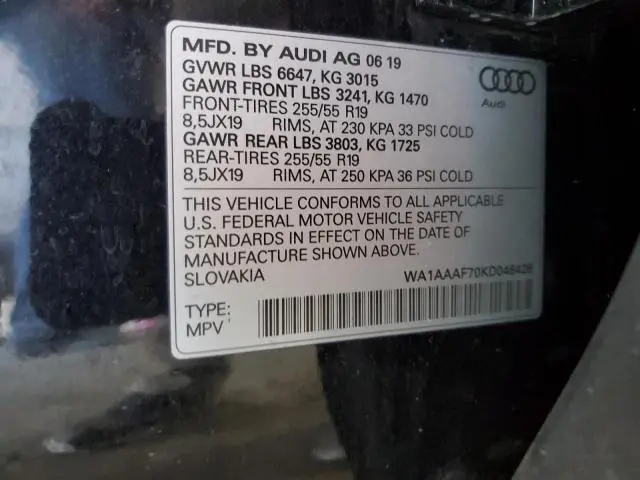 2019 AUDI Q7 PREMIUM