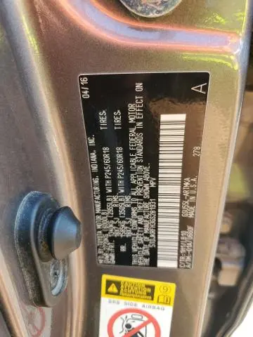 2016 TOYOTA HIGHLANDER XLE  
