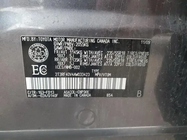 2010 TOYOTA RAV4 SPORT  