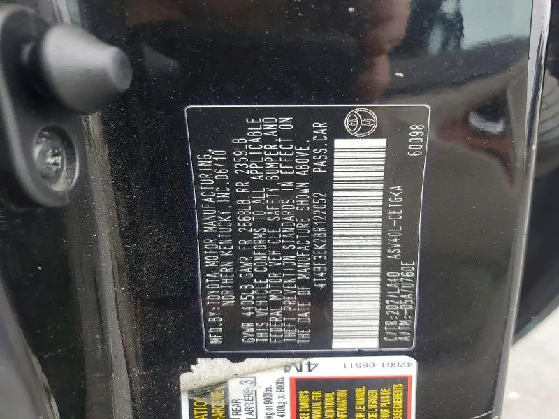 2011 TOYOTA CAMRY BASE  