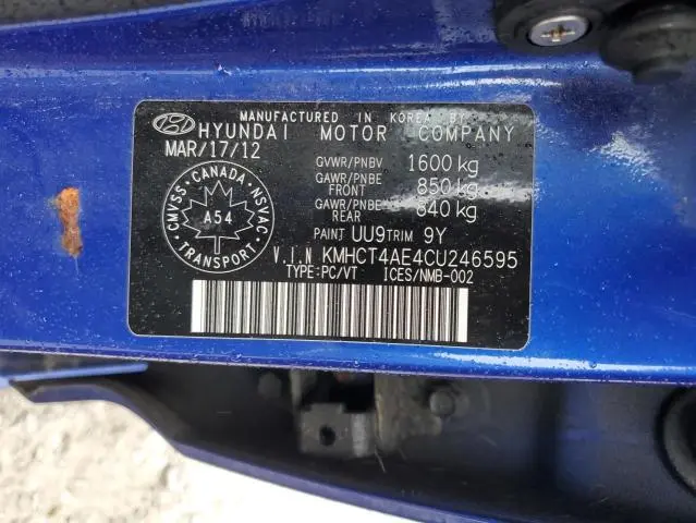 2012 HYUNDAI ACCENT GLS  
