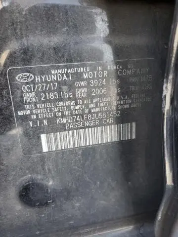 2018 HYUNDAI ELANTRA SE  