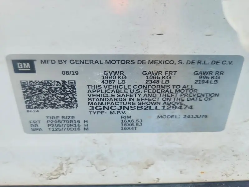 2020 CHEVROLET TRAX LS  