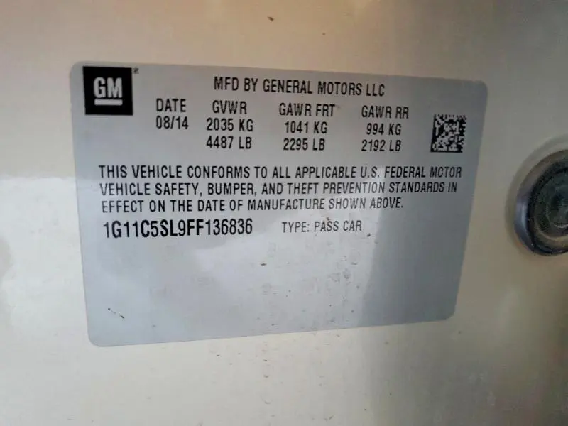 2015 CHEVROLET MALIBU 1LT  