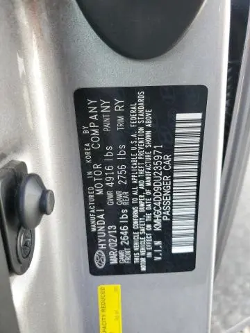 2013 HYUNDAI GENESIS 3.8L  