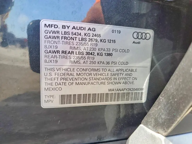 2019 AUDI Q5 PREMIUM  