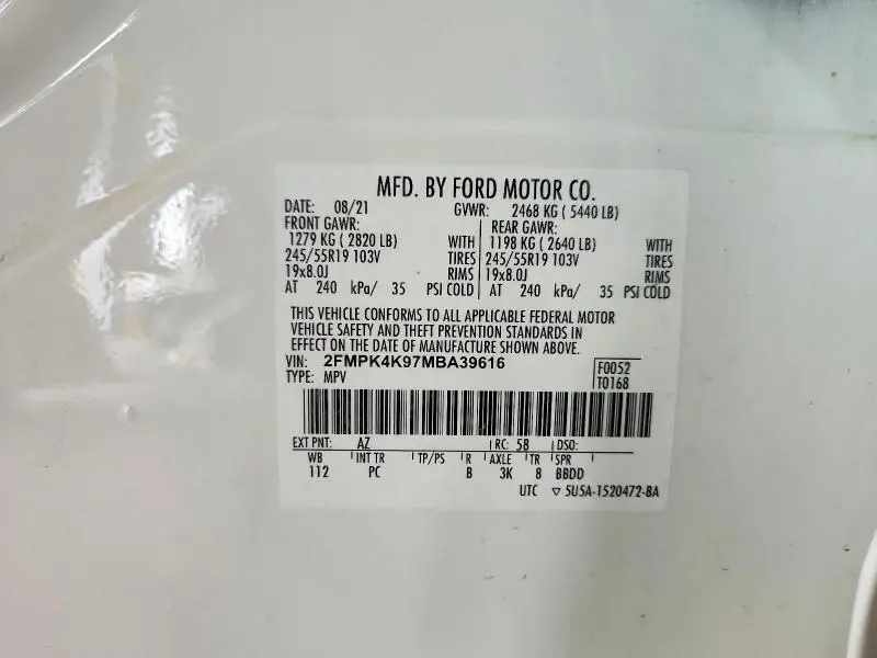 2021 FORD EDGE TITANIUM  