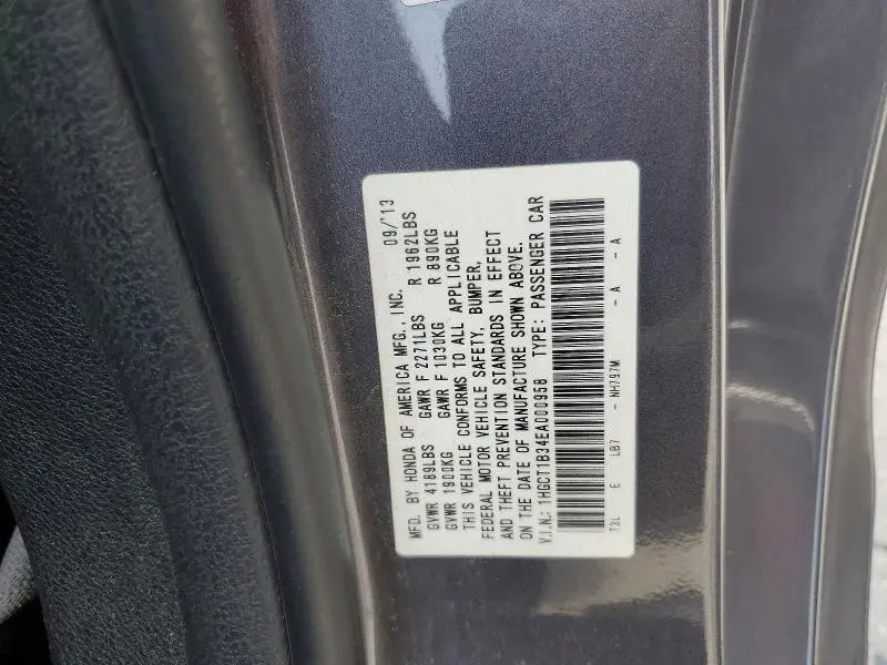 2014 HONDA ACCORD LX-S  