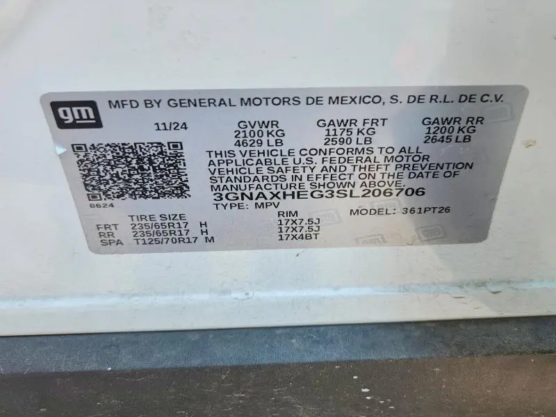 2025 CHEVROLET EQUINOX LT  