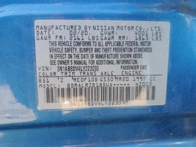 2020 NISSAN SENTRA SR  