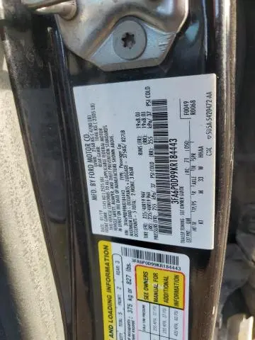 2019 FORD FUSION TITANIUM  