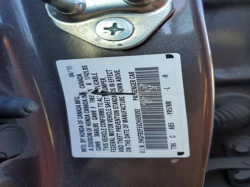 2012 HONDA CIVIC LX  