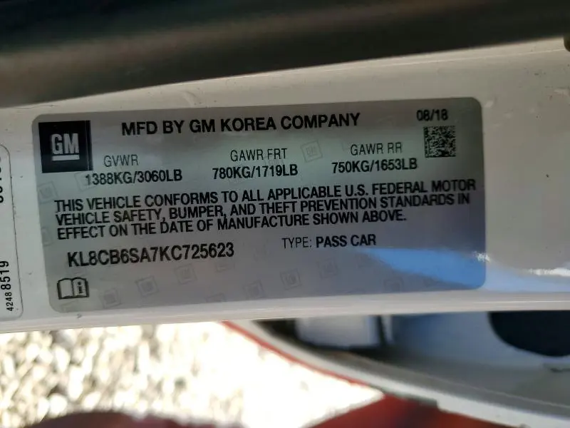 2019 CHEVROLET SPARK LS  