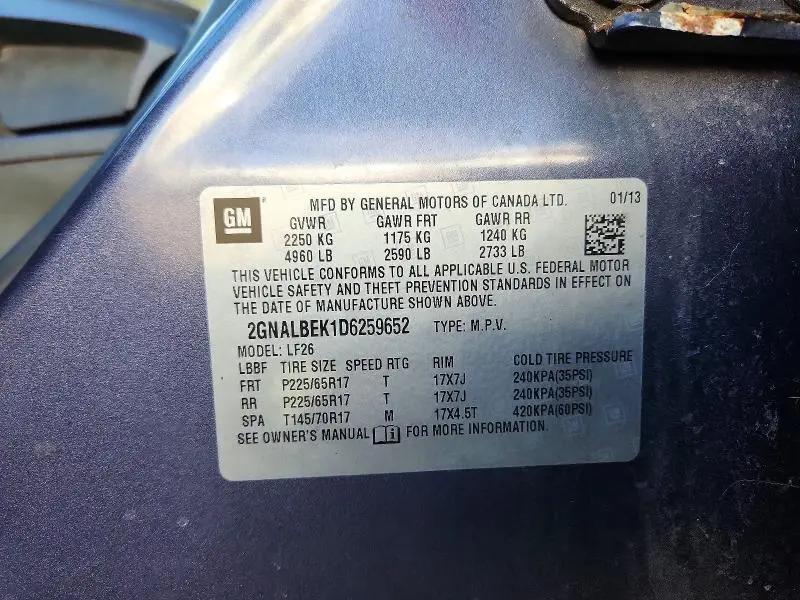 2013 CHEVROLET EQUINOX LS  
