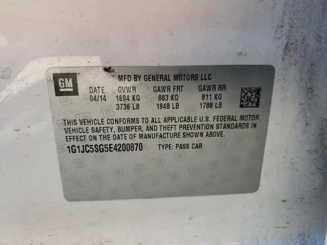 2014 CHEVROLET SONIC LT  