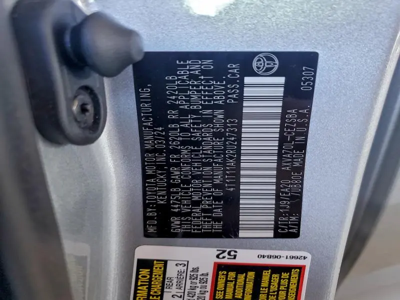 2024 TOYOTA CAMRY SE NIGHT SHADE  