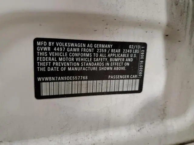 2013 VOLKSWAGEN CC SPORT  