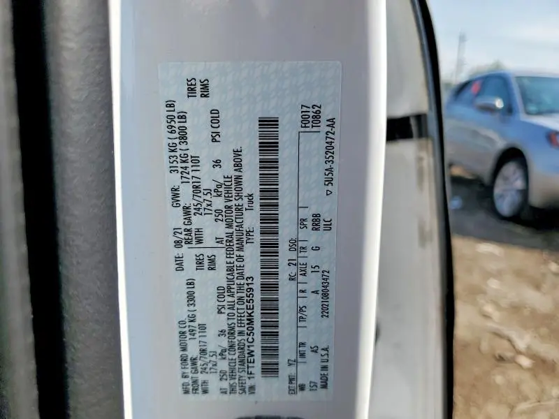 2021 FORD F150 SUPERCREW  