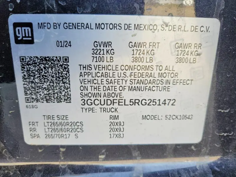 2024 CHEVROLET SILVERADO K1500 LT TRAIL BOSS  