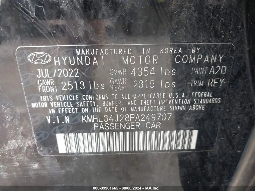 2023 HYUNDAI SONATA LIMITED