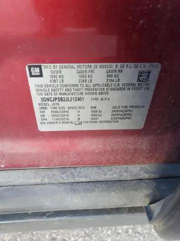 2018 CHEVROLET TRAX 1LT  