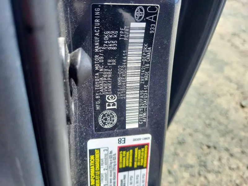 2013 TOYOTA COROLLA L  