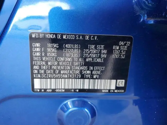 2022 HONDA HR-V EX  