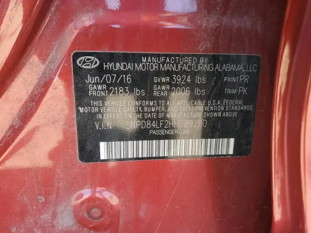 2017 HYUNDAI ELANTRA SE  