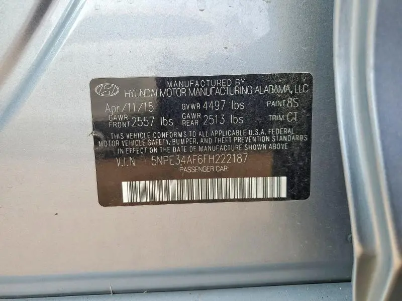 2015 HYUNDAI SONATA LIMITED  