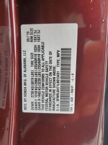 2020 HONDA ODYSSEY EXL  