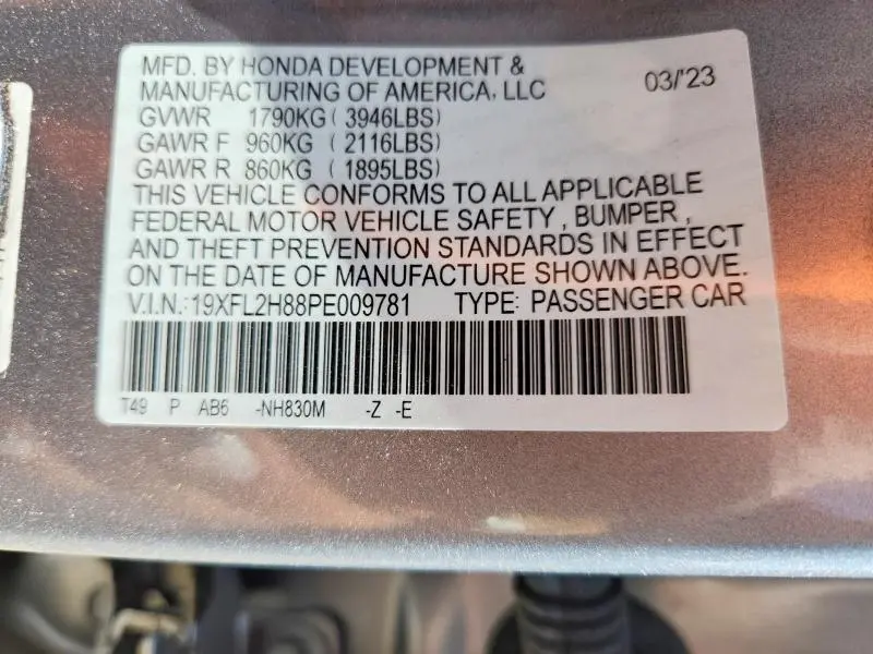 2023 HONDA CIVIC SPORT  