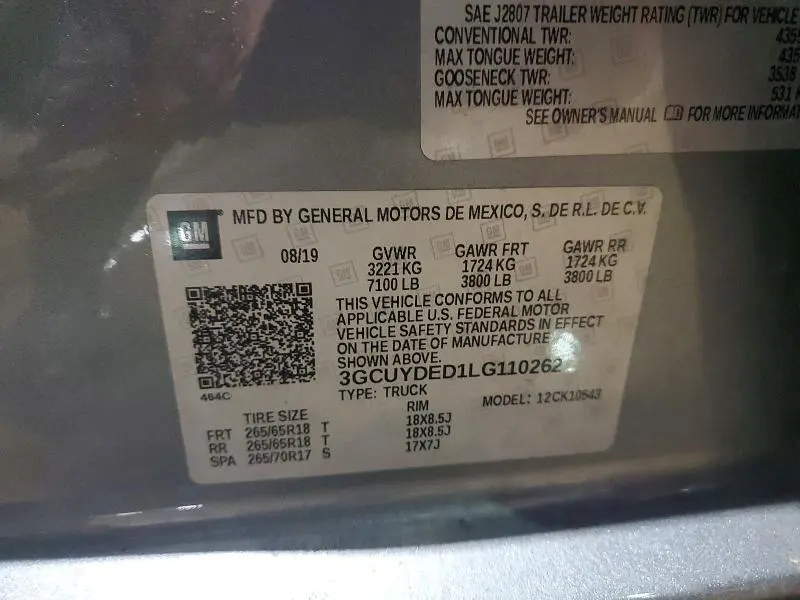 2020 CHEVROLET SILVERADO K1500 LT  