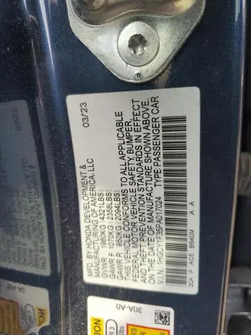 2023 HONDA ACCORD EX  