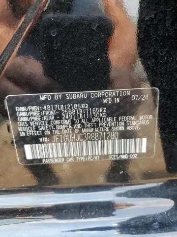 2024 SUBARU IMPREZA RS  