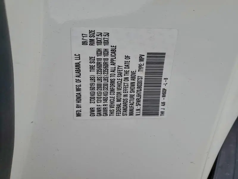 2018 HONDA ODYSSEY EXL  