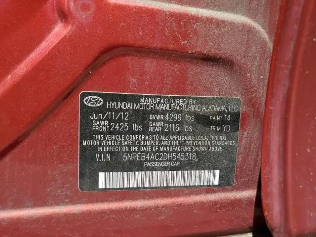 2013 HYUNDAI SONATA GLS  