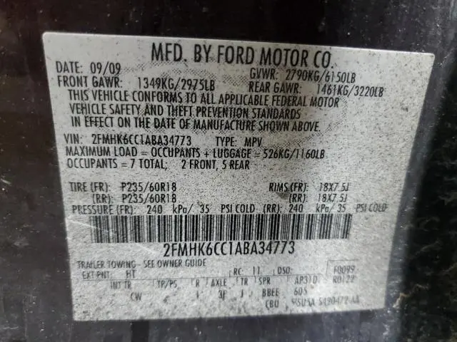 2010 FORD FLEX SEL  