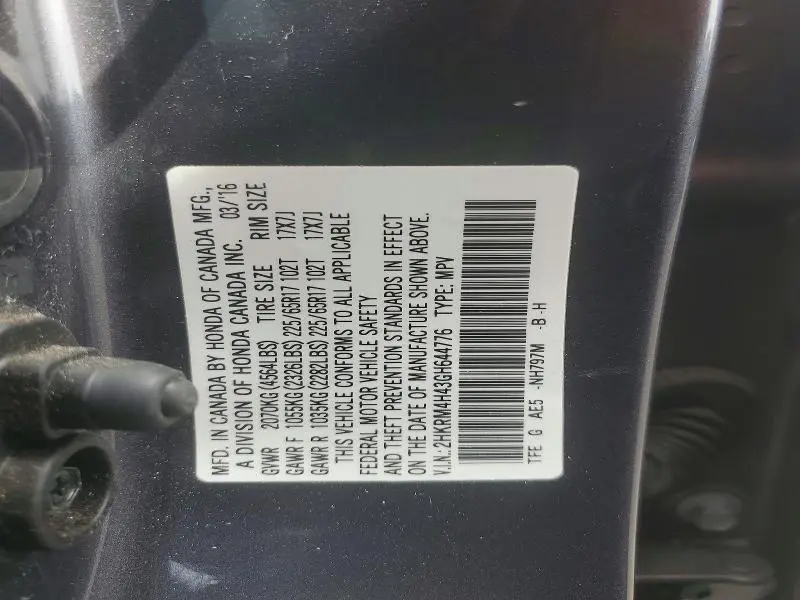 2016 HONDA CR-V SE  