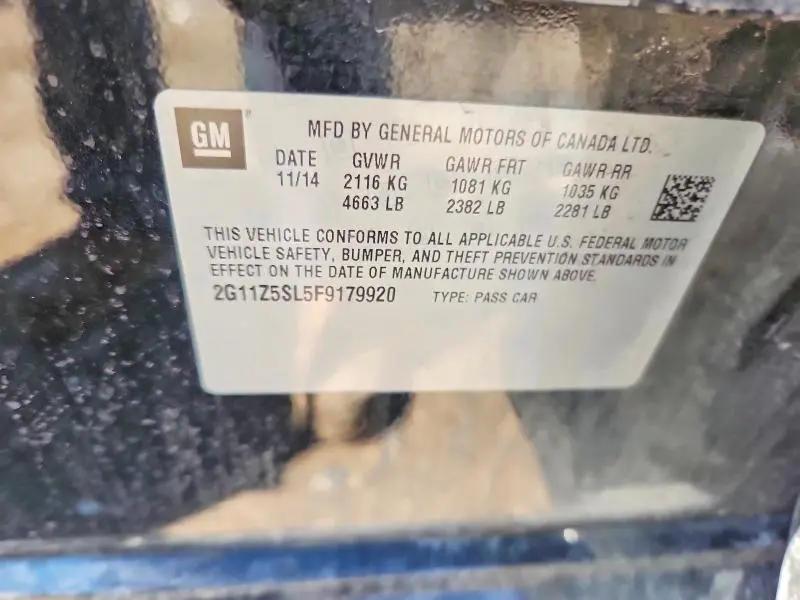 2015 CHEVROLET IMPALA LS  