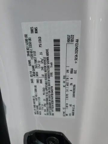 2019 FORD F150 SUPER CAB  