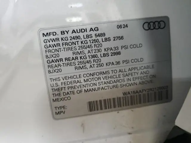2024 AUDI Q5 SPORTBACK PRM PLS 45  