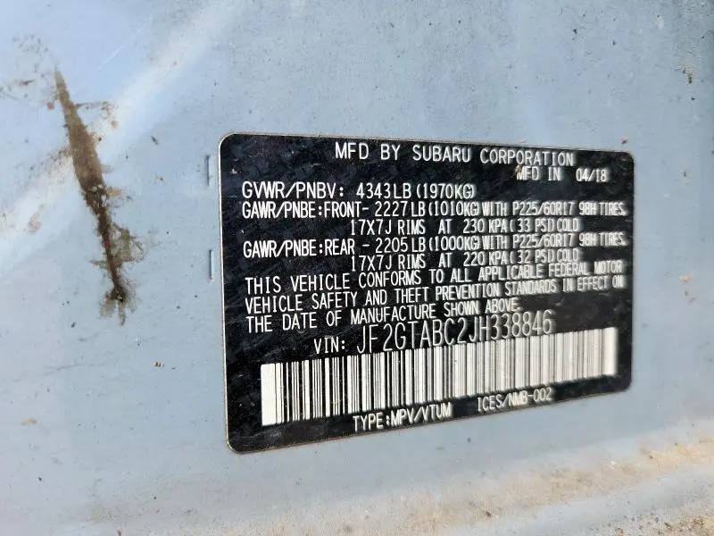 2018 SUBARU CROSSTREK PREMIUM  