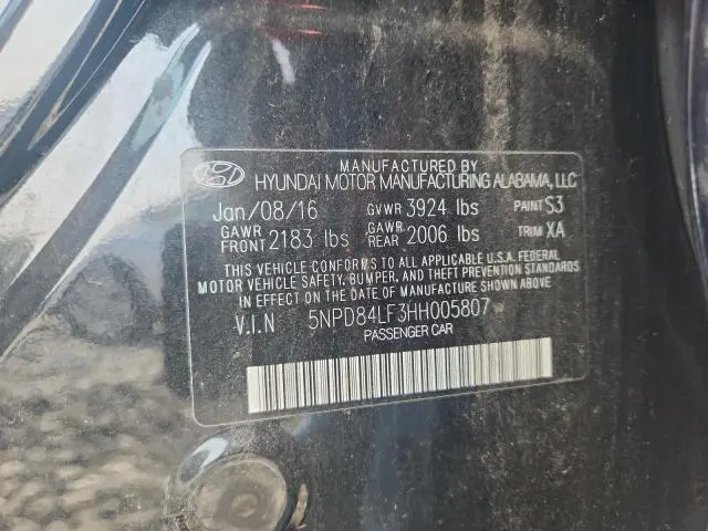 2017 HYUNDAI ELANTRA SE  