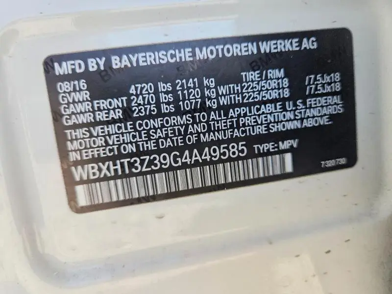 2016 BMW X1 XDRIVE28I  