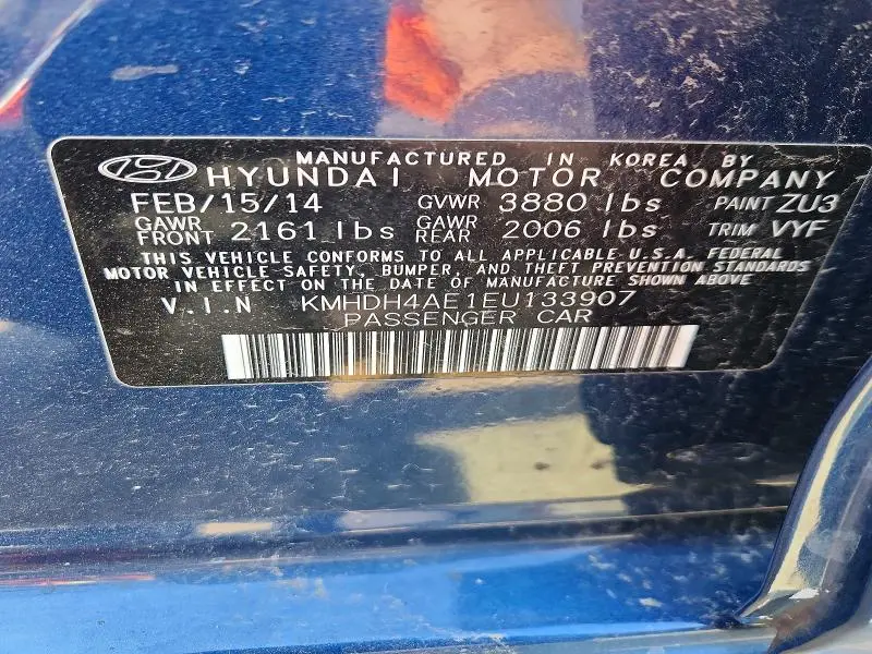 2014 HYUNDAI ELANTRA SE  