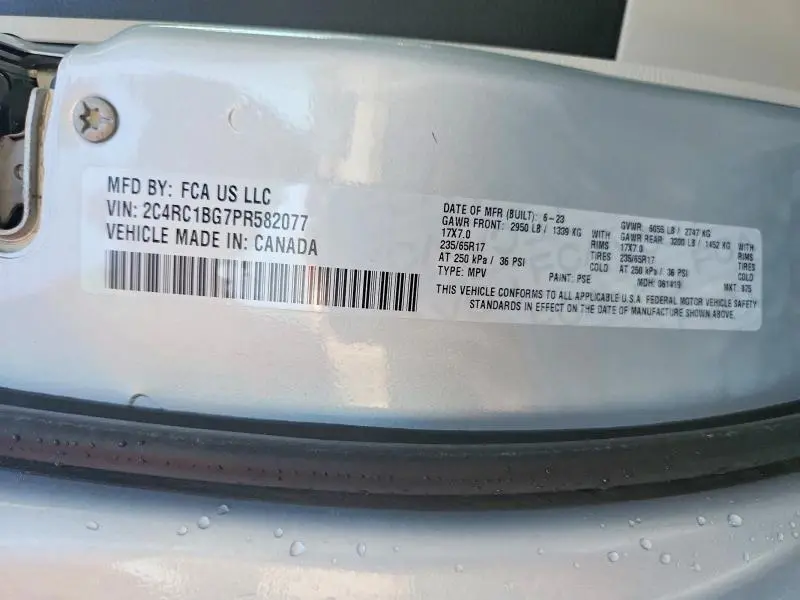 2023 CHRYSLER PACIFICA TOURING L  