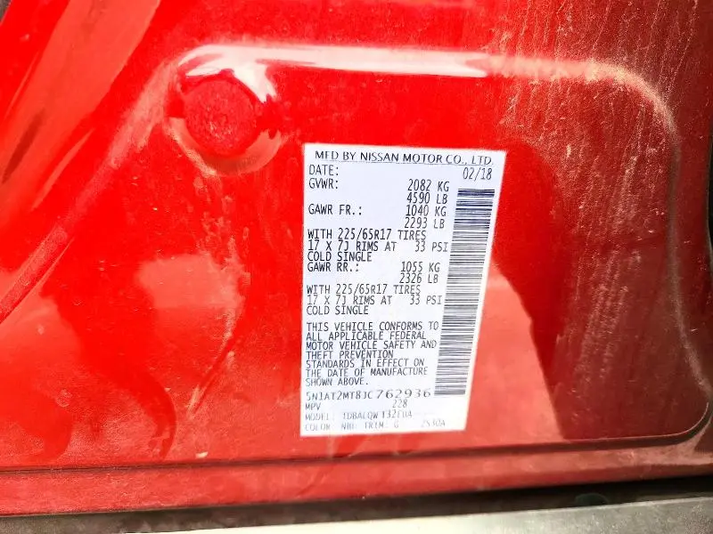 2018 NISSAN ROGUE SV  