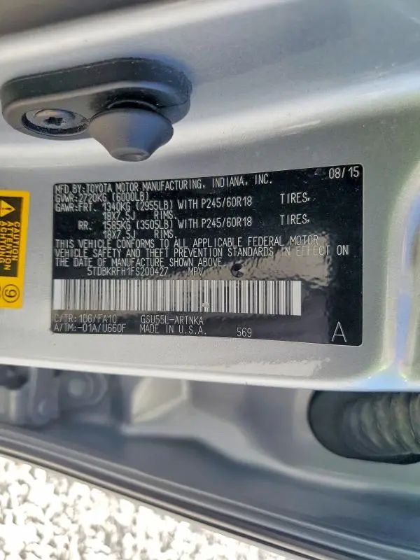 2015 TOYOTA HIGHLANDER LE PLUS  