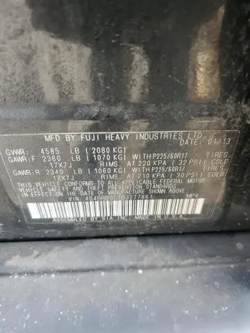 2013 SUBARU OUTBACK 2.5I LIMITED  