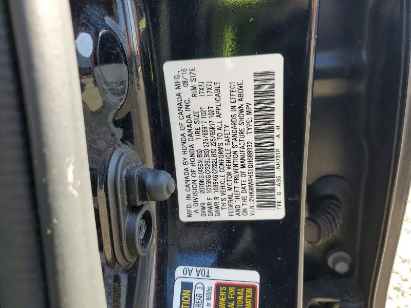 2016 HONDA CR-V EX  